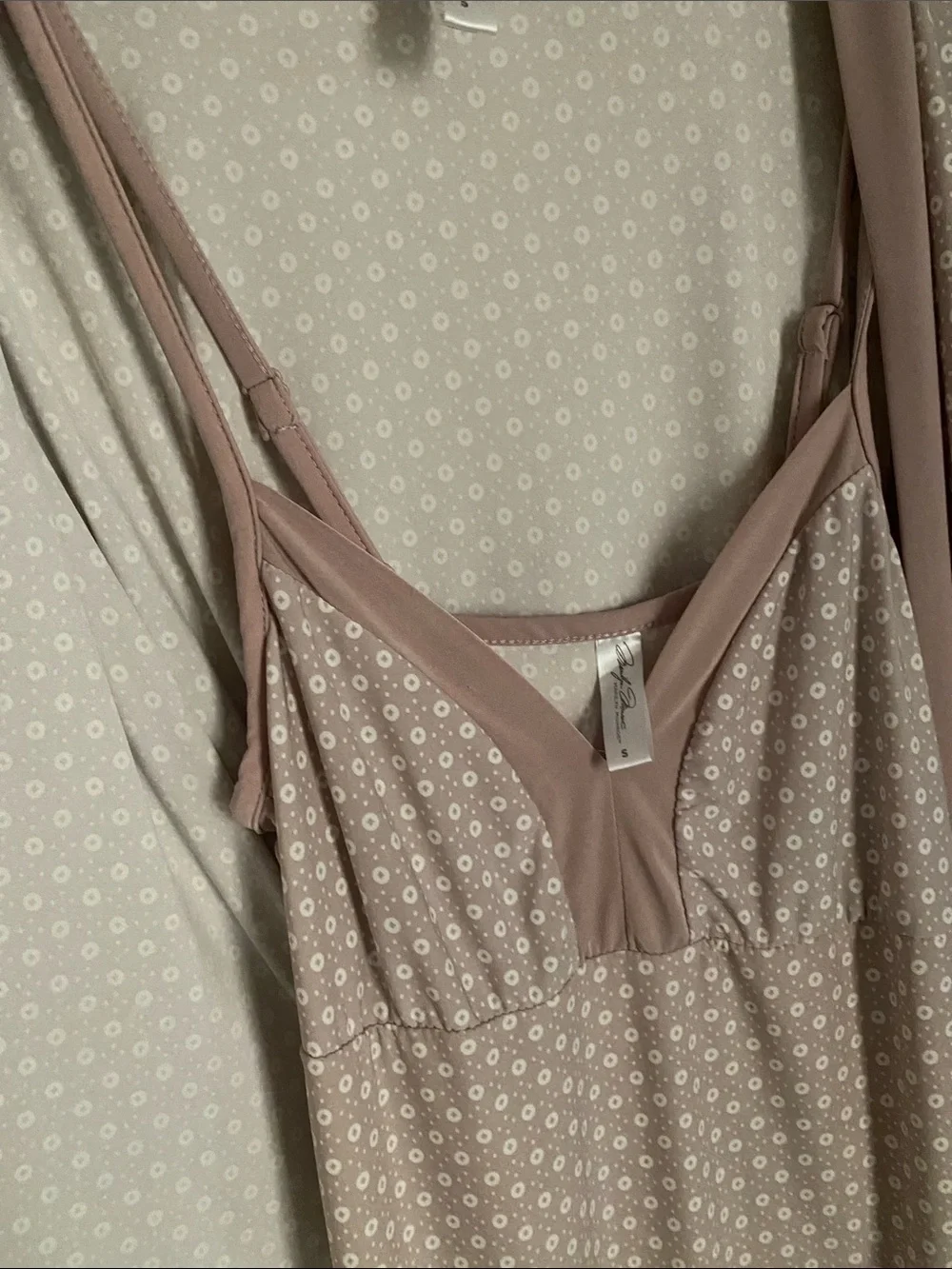 SALE!!! Marilyn Monroe Dusty Mauve Polka-Dot Nightdress & Robe Set - Picture 4 of 5